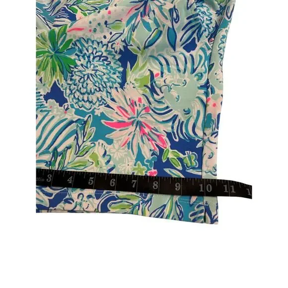 NWT Lilly Pulitzer Coastal Blue Lion Around Stretch Knit Shorts w/ Pockets Sz 4 - Picture 15 of 15